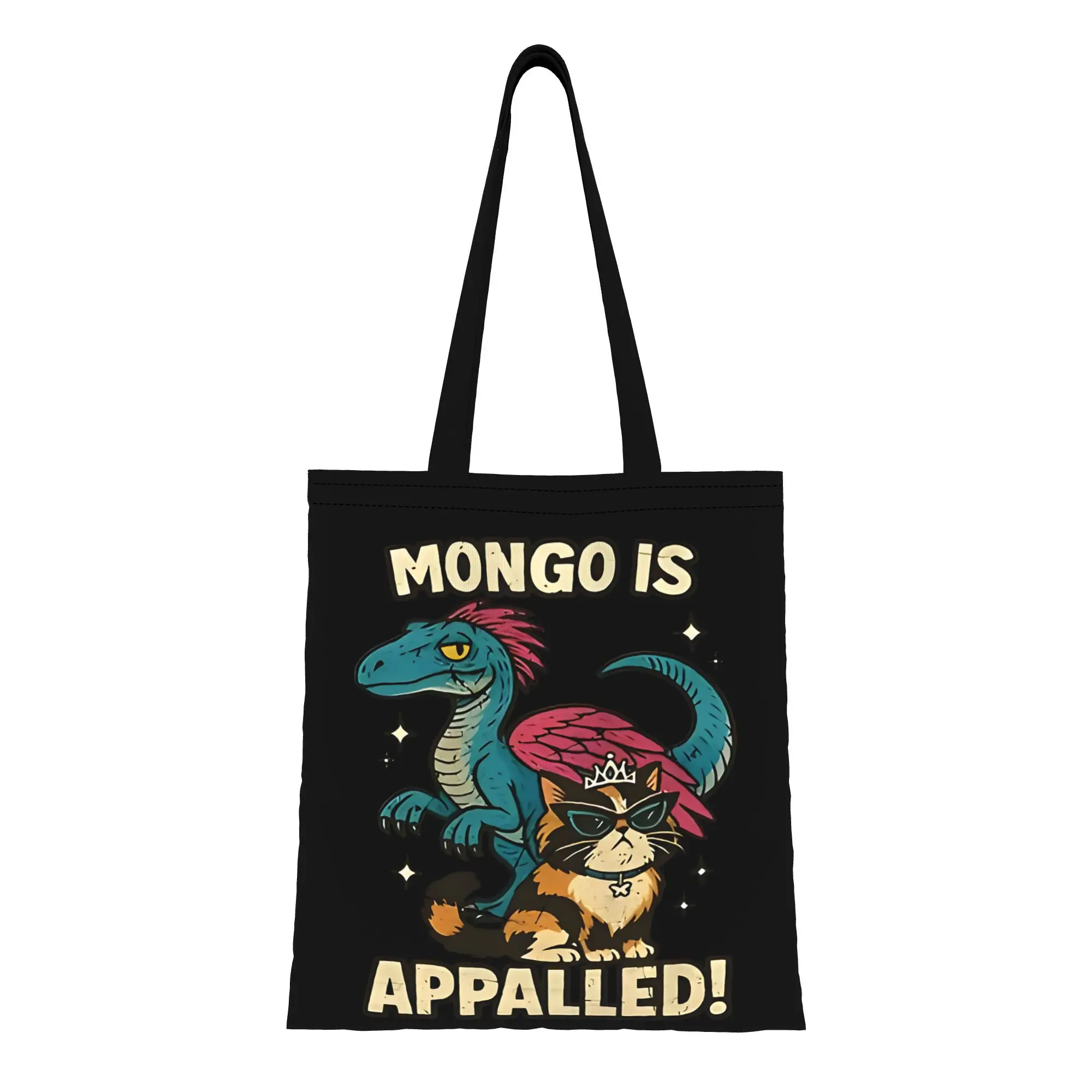 Mongo Is Appalled! Dungeon Crawler Carl canvas tote bag,  urban style for daily shopping and casual outings