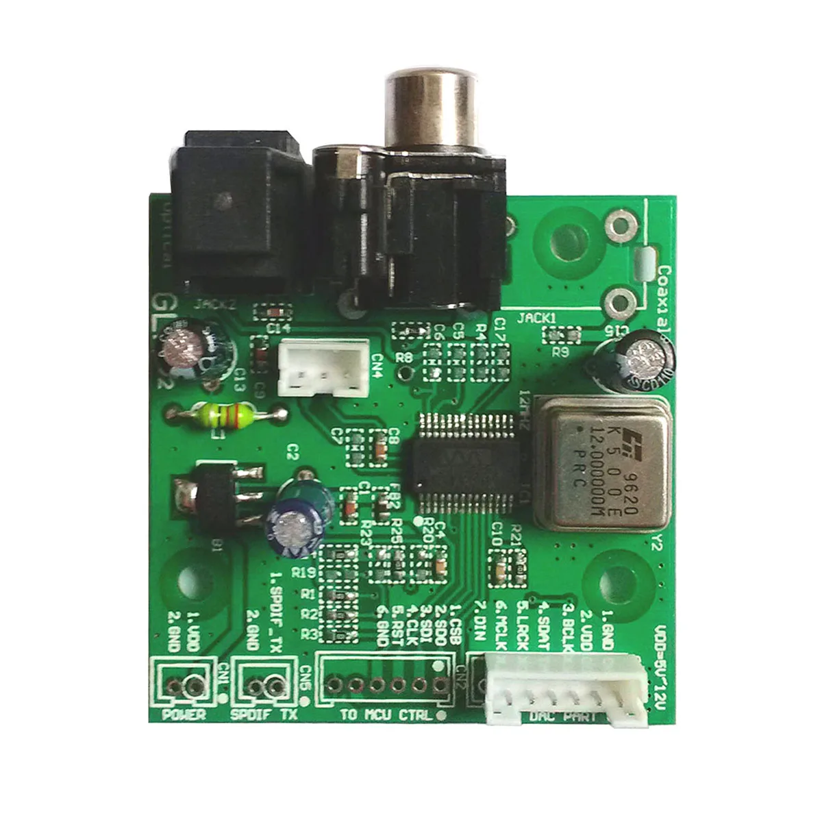 Imagem -02 - Spdif-placa Receptora de Fibra Coaxial Wm8805 Saída I2s Bloqueio de Amostragem de Saída 32khz- 192khz Faça Você Mesmo Audio Player Amplificador de Potência
