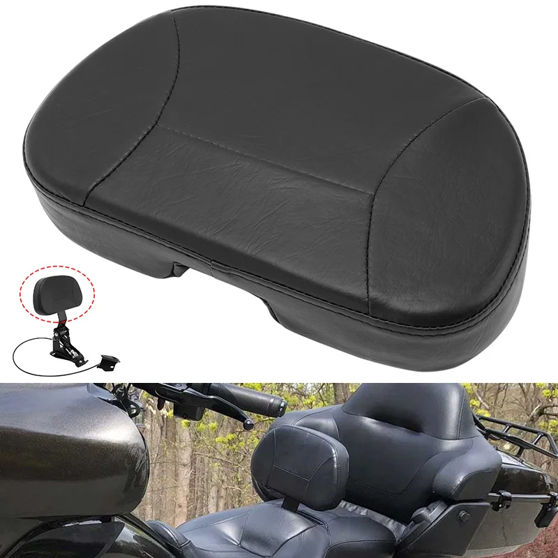 

Motorcycle Seats Back Pad Cushion Black Front Driver Rider Backrest For Harley Touring Electra Road Street Glide Road King 09-UP