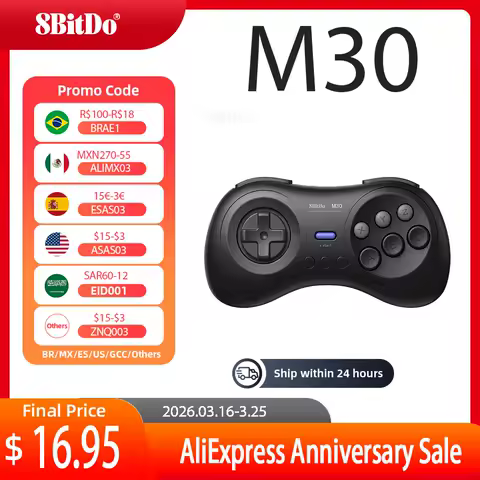 Original 8BitDo - M30 2.4G Wireless Gamepad for the Original Sega Genesis Mini and Mega Drive Mini - Sega Genesis