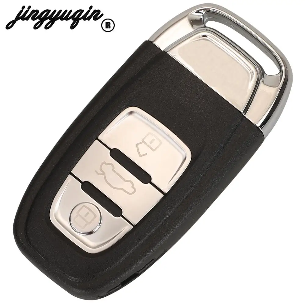 jingyuqin 3/4 Buttons Half Smart For Audi Q5 A4L A5 A6 A7 A8 RS4 RS5 S4 S5 Remote Car Key 315MHz/433MHz/868MHz 8T0 959 754C/F/D