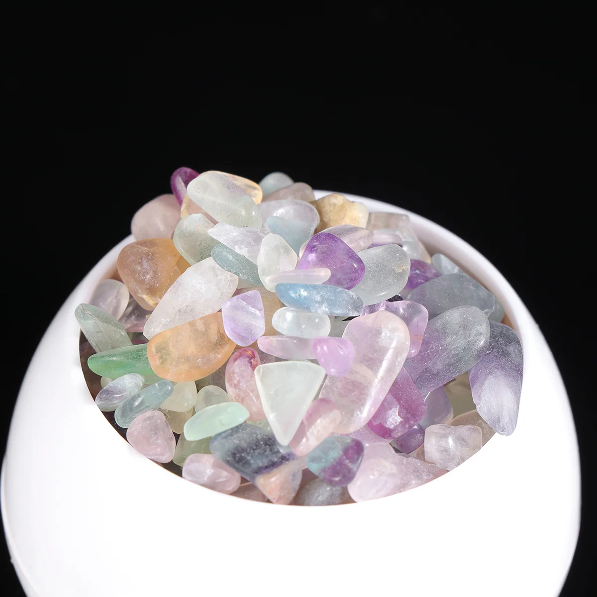 

500g Natural Degaussing Crystal Stone Colorful Fluorite Decorative Pea Gravel for Flower Pot Landscaping Fish Tank Garden Stones