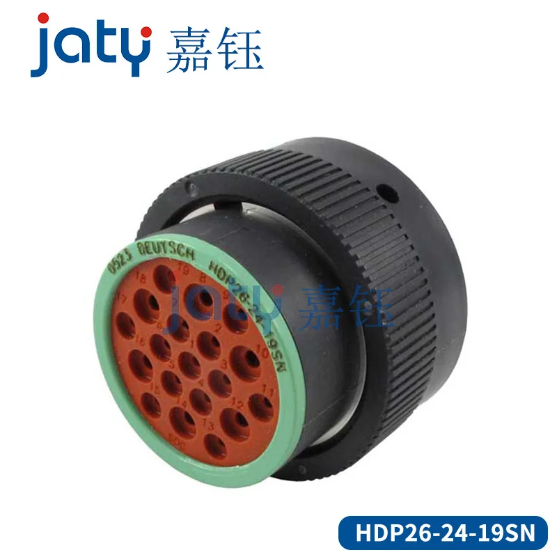 

1pcs，Deutsch high current connector HDP24-24-19PN,HDP26-24-19SN-107/105 heavy load new energy waterproof plug 19P