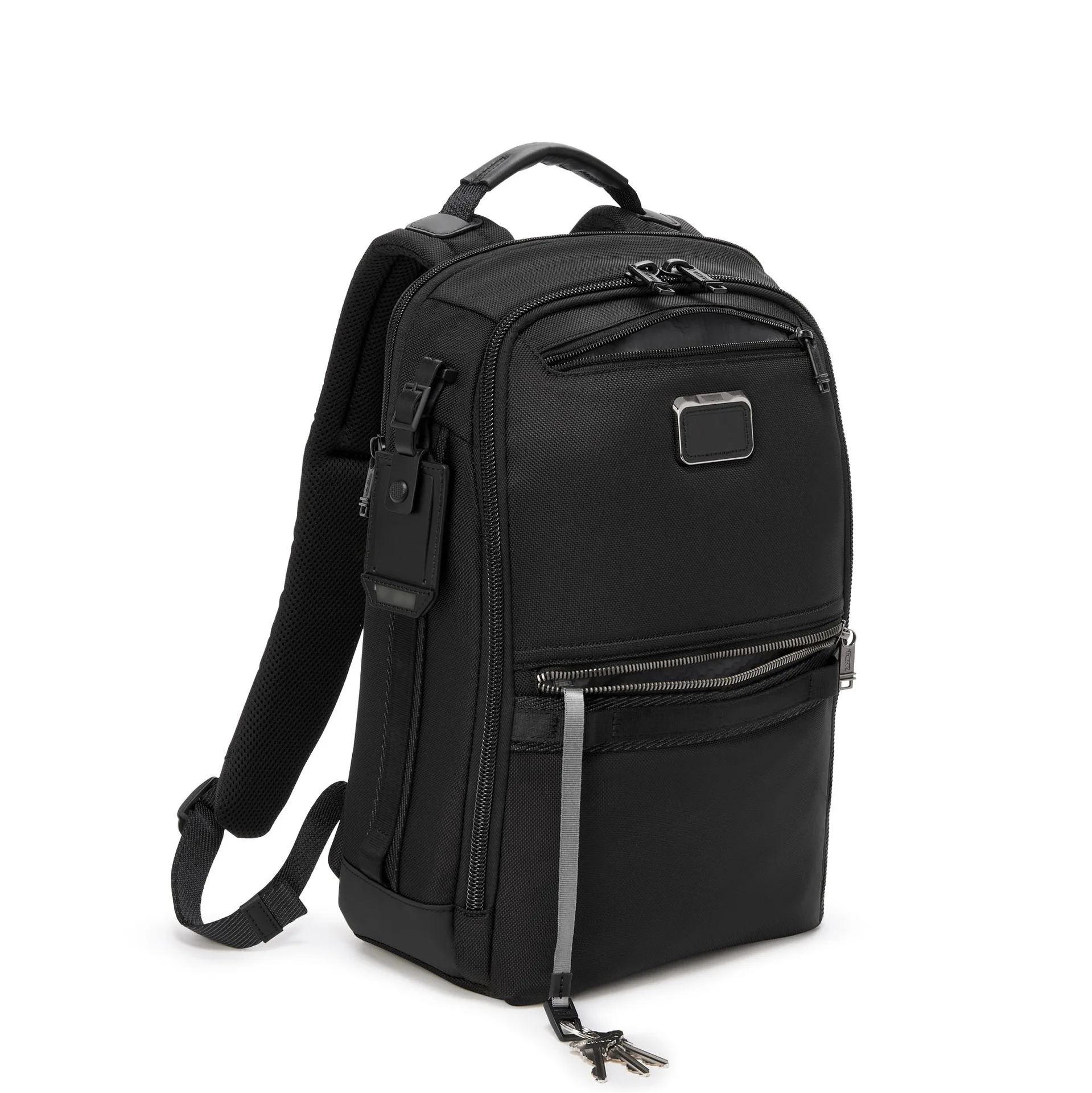 

Men's Business Commuter Backpack Ballistic Nylon Pure Black Waterproof Laptop Bag Niche Fashion 232782D