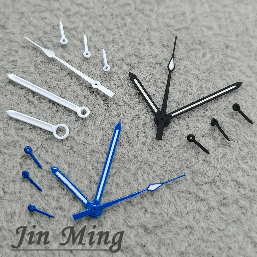 High Quality 6Pins VK63 Watch Hands Blue Black White Hands Green Luminous Watches Pointers Fit VK63 VK63A Quartz Movement