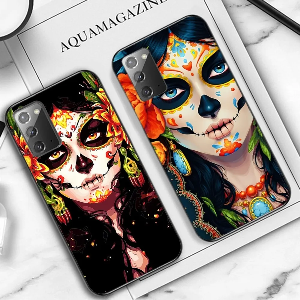 Halloween Skull Girl Phone Case For Samsung Note 8 9 10 20 Pro Plus Lite M 10 11 20 30 21 31 51 A 21 22 42 02 03