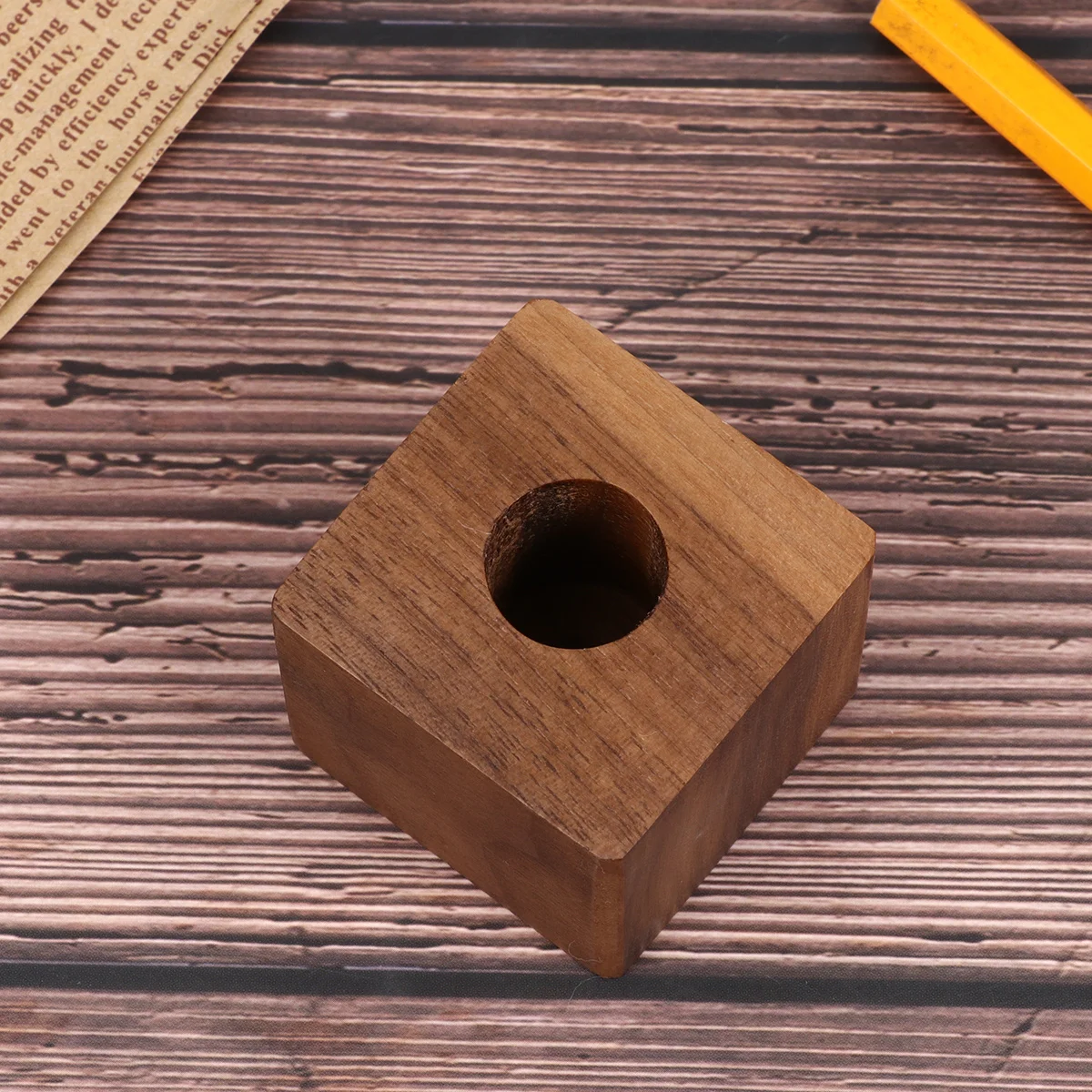 

Elegant Wooden Pen Cup Multifunctional Stationery Organizer for Desk Table Stylish Design Wood Pen Holder