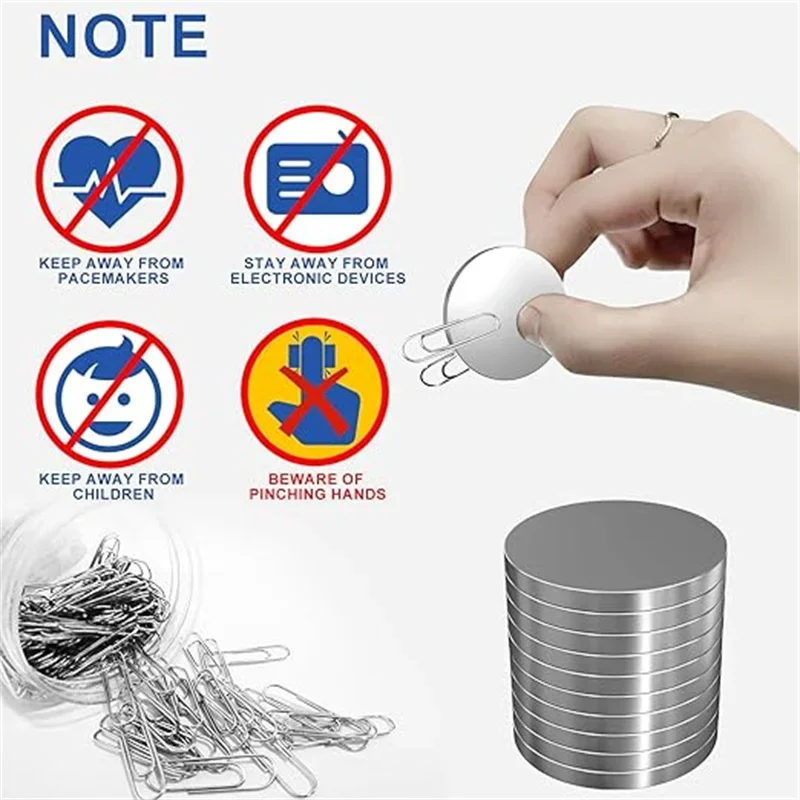 Runde Neodym-Magnete 10 x 2/15 x 2/25 x 2 mm für selbstgemachte Feiertagstaschen, saisonale Lager- und Bürowerkzeugaufbewahrung sowie Weihnachtswände – Detail 7