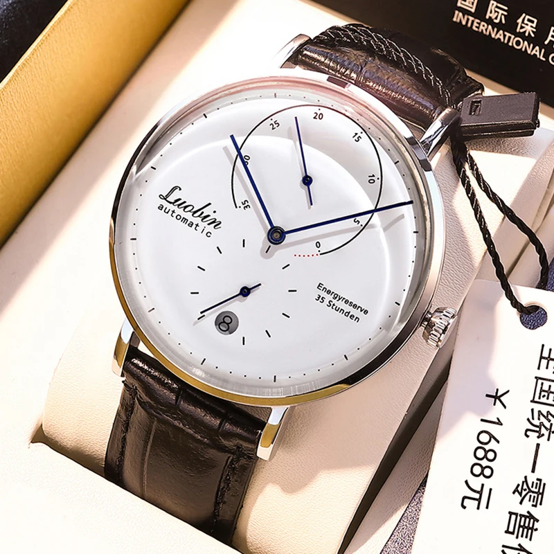 42mm Fashion Ultra-thin Automatic Mechanical Watch Calendar Waterproof Stainless Steel Self Winding Watches for Men Automatic