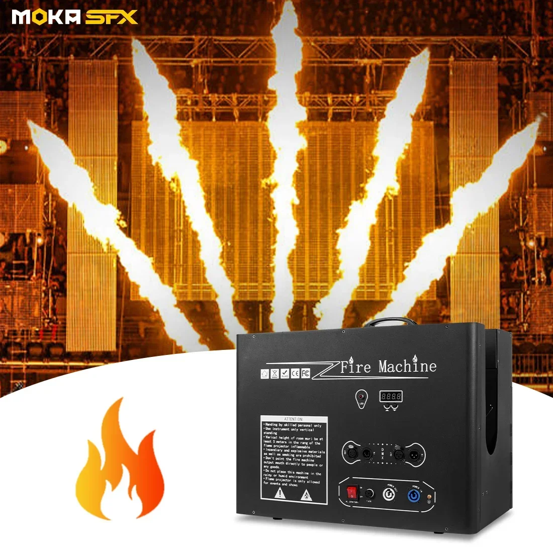 Sfx Batch From 1pcs Five Way 1-3M Flame Thrower Dmx Fire Machine Stage Flame Dj Equipment For Concert Sports Event