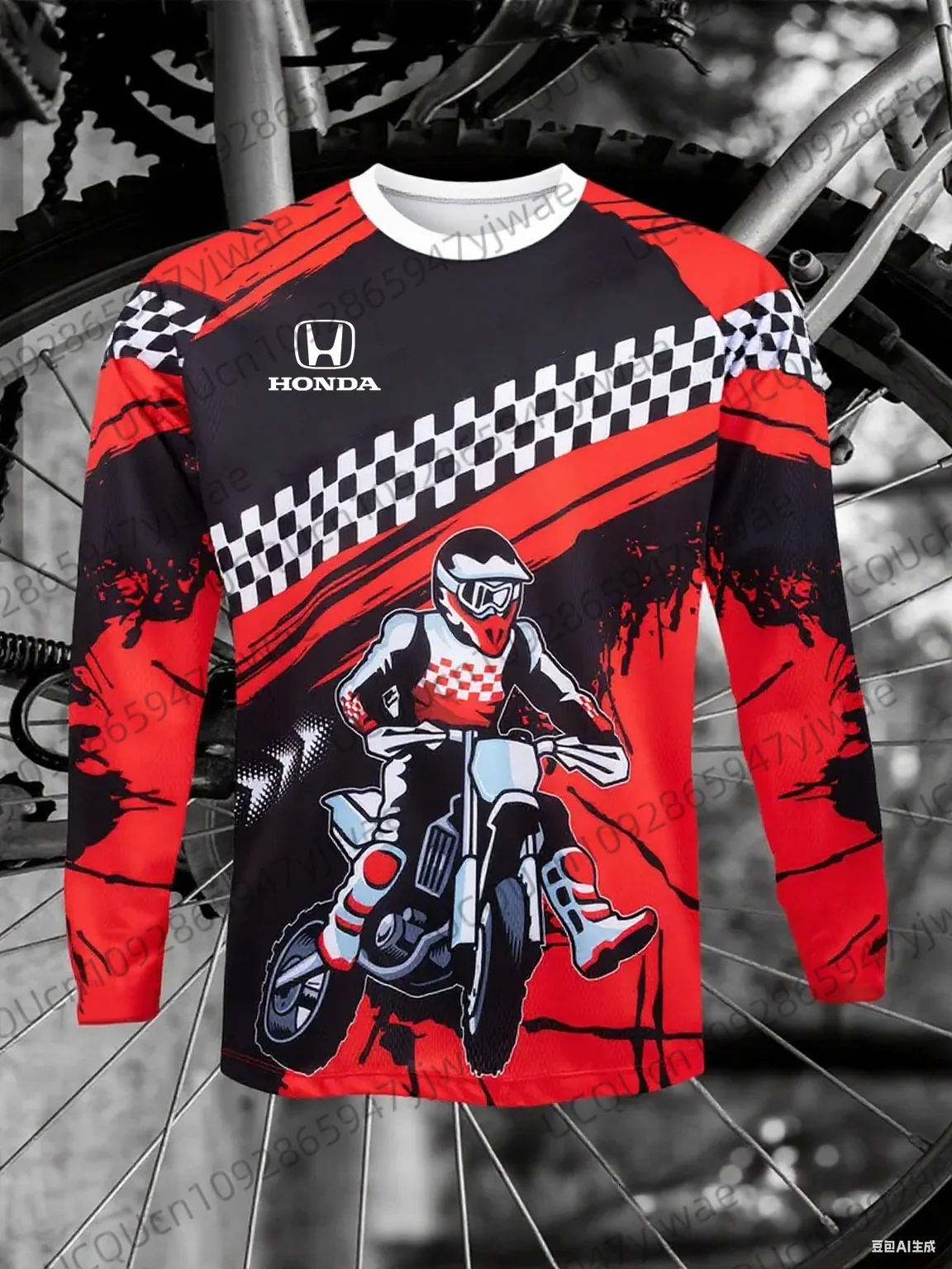 

Весенне-осенняя мотоциклист Байкер Deportiva Honda Быстросохнущая футболка с длинными рукавами Honda для верховой езды Топы для мужчин и женщин