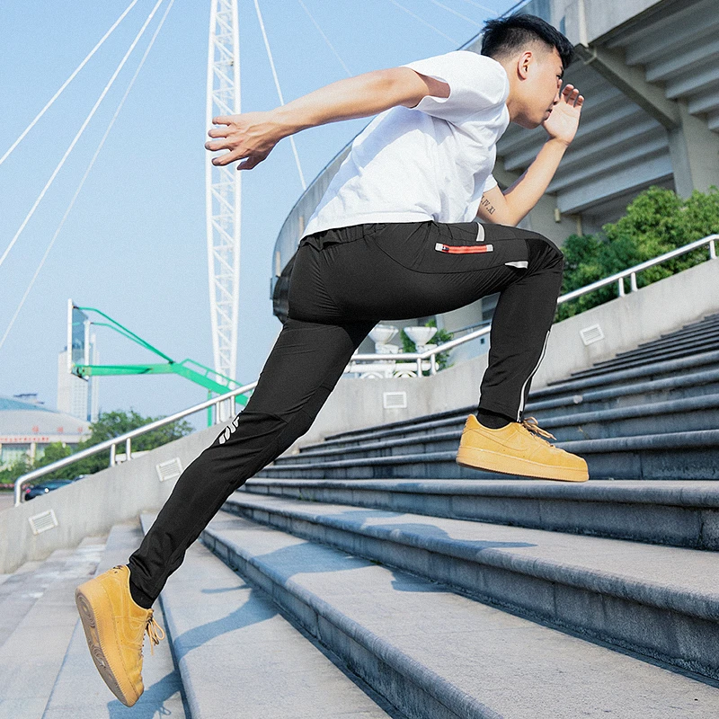 ROCKBROS Cycling Thin Pants Men Women Sport Stretchy Breathable Summer Reflective Quick-Drying Bike Fishing Fitness Trousers