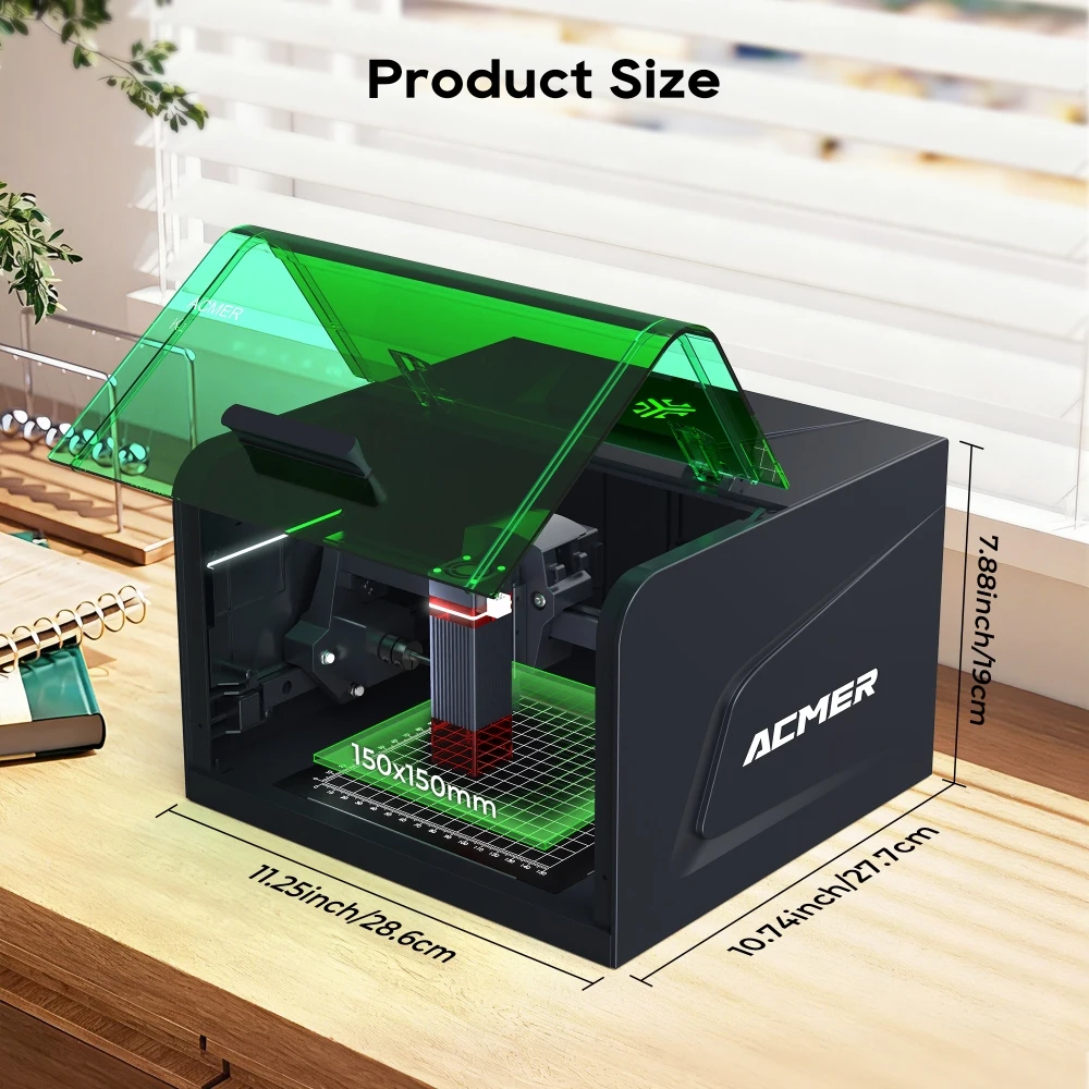 

Портативный лазерный гравер ACMER K1 Mini для резки и маркировки, DIY-машина для дизайна, подходит для цветной бумаги, дерева, стекла, акрила, идеально для начинающих.