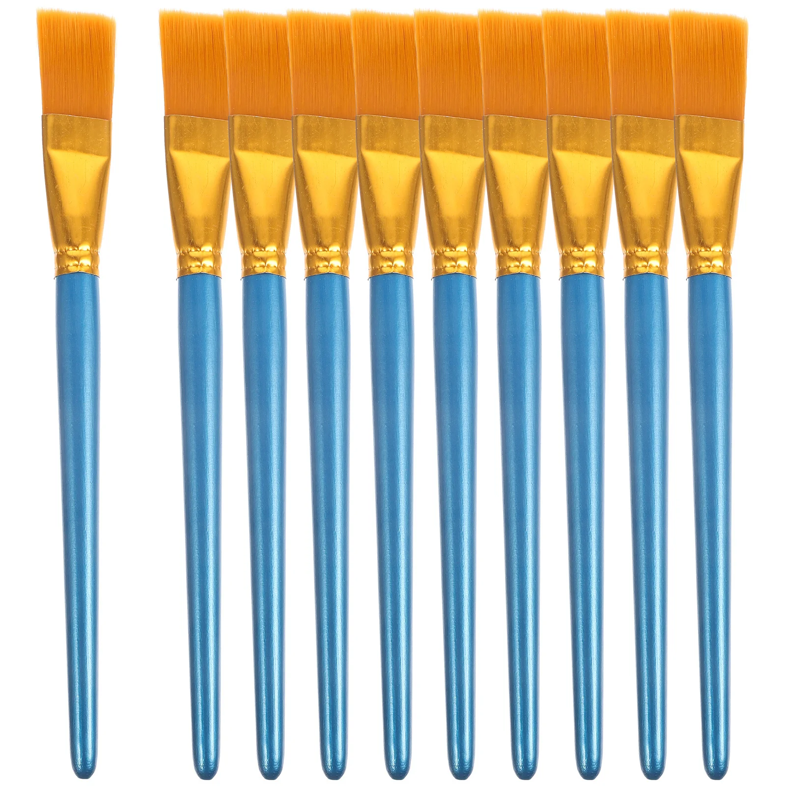 Set di pennelli per pittura da 10 pezzi Pennelli versatili per acquerello ad olio acrilico Punta piatta Strumenti professionali per pittura artistica per ritratti di figure