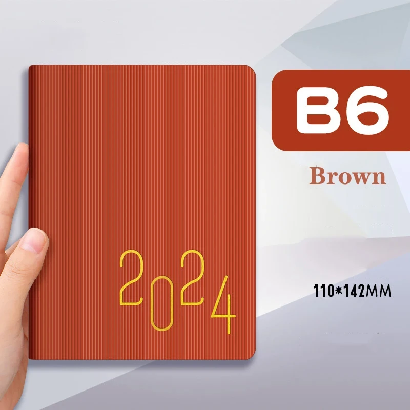 2024 Notebook B6 404 Pages Diary Weekly Planner Diary Caderno To Do List Pocket Notepad Schedule Calendar Office Papelaria