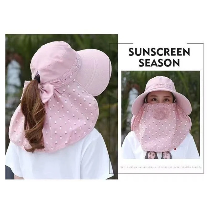 Sun Hat Female Summer Hat Cover Face Breathable Sun Hat All-match Summer Hat With Big Rim Anti-ultraviolet Cycling Sunhat