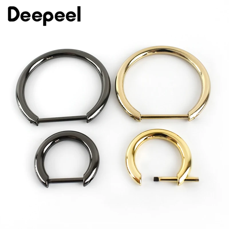 5Pcs Deepeel 20/30mm Metal D Ring Buckles Removable Screw Bag Chain Hang Clasp DIY Luggage Hardware Decoration Accessories F1-21