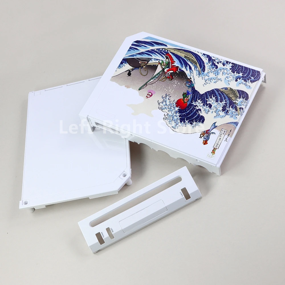 Coque complète à motif avec bouton autocollant, remplacement de la console Nintendo Wii, boîtier, 1 jeu