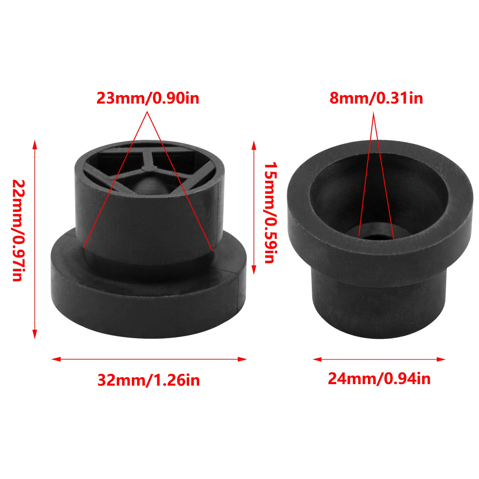 2X/4X Rubber Engine Cover Grommet Buffer Mount Bush Stopper For Ford Focus 2 MK2 Galaxy C S Max Mondeo Mk4 Engine Bonnets Gasket