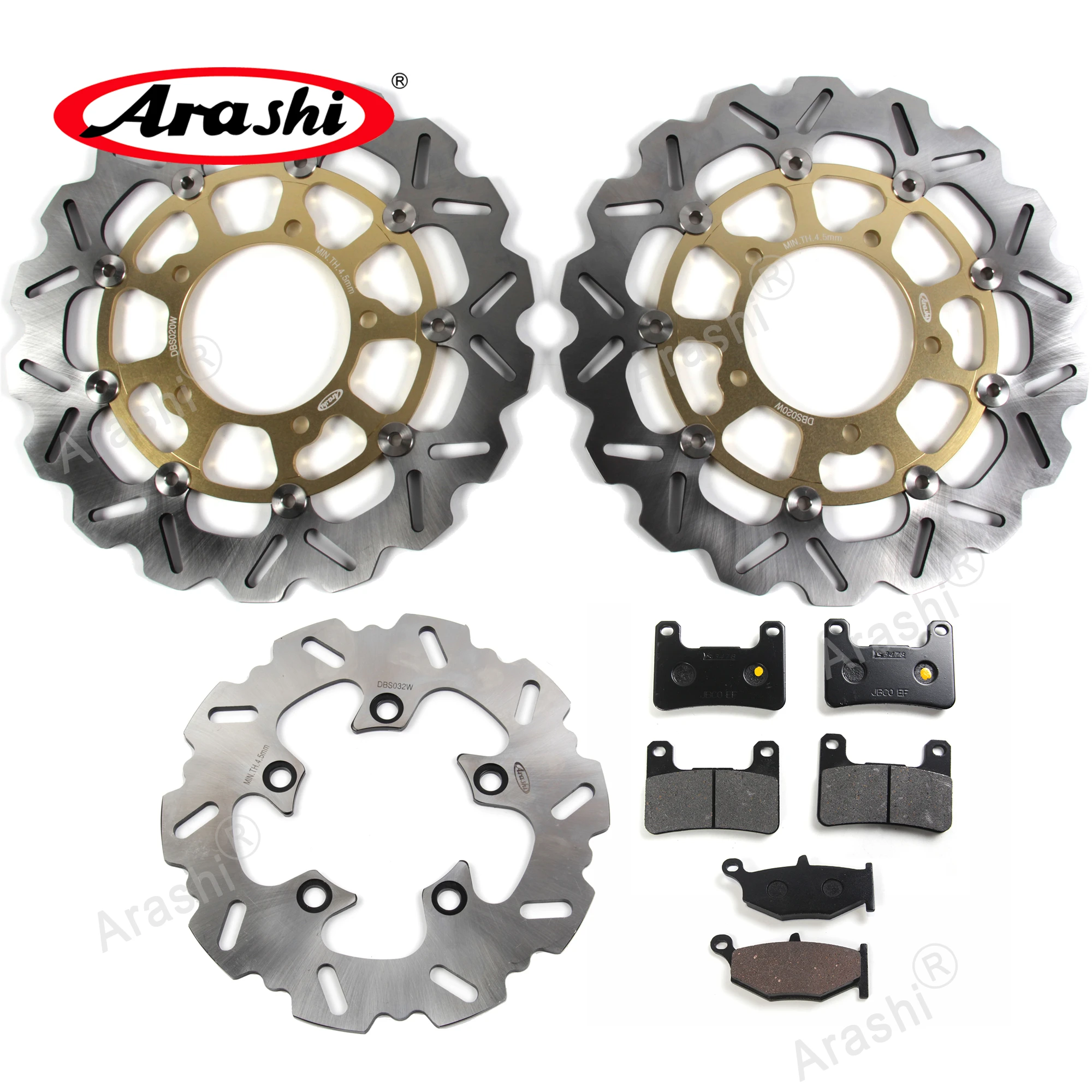 Arashi Voor SUZUKI GSXR750 2006 2007 / GSXR1000 2007 2008 CNC Voor- en Achterrem Schijf Rotor Remblokken GSXR GSX R 750 1000 K7 K8