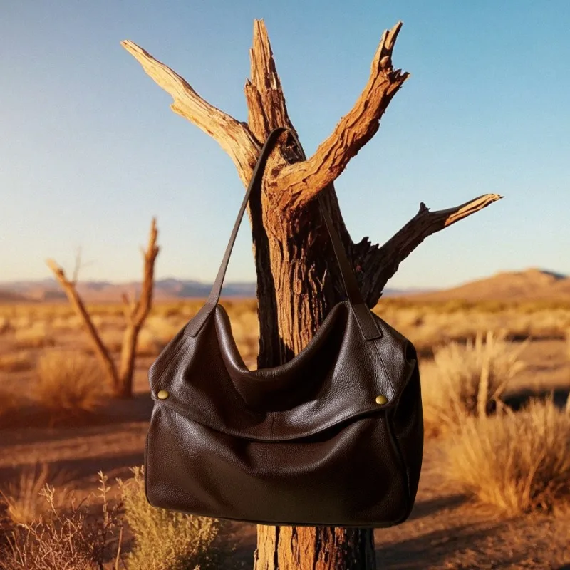 

High quality genuine leather handbag, women's single shoulder handbag and wallet, luxurious design bag, large capacity leisure c