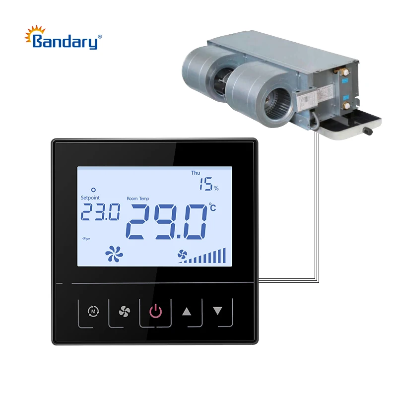 Bandary Lcd تعمل باللمس الرقمية RS485 Modbus Fan Coil ترموستات الغرفة الذكية القابلة للبرمجة #1