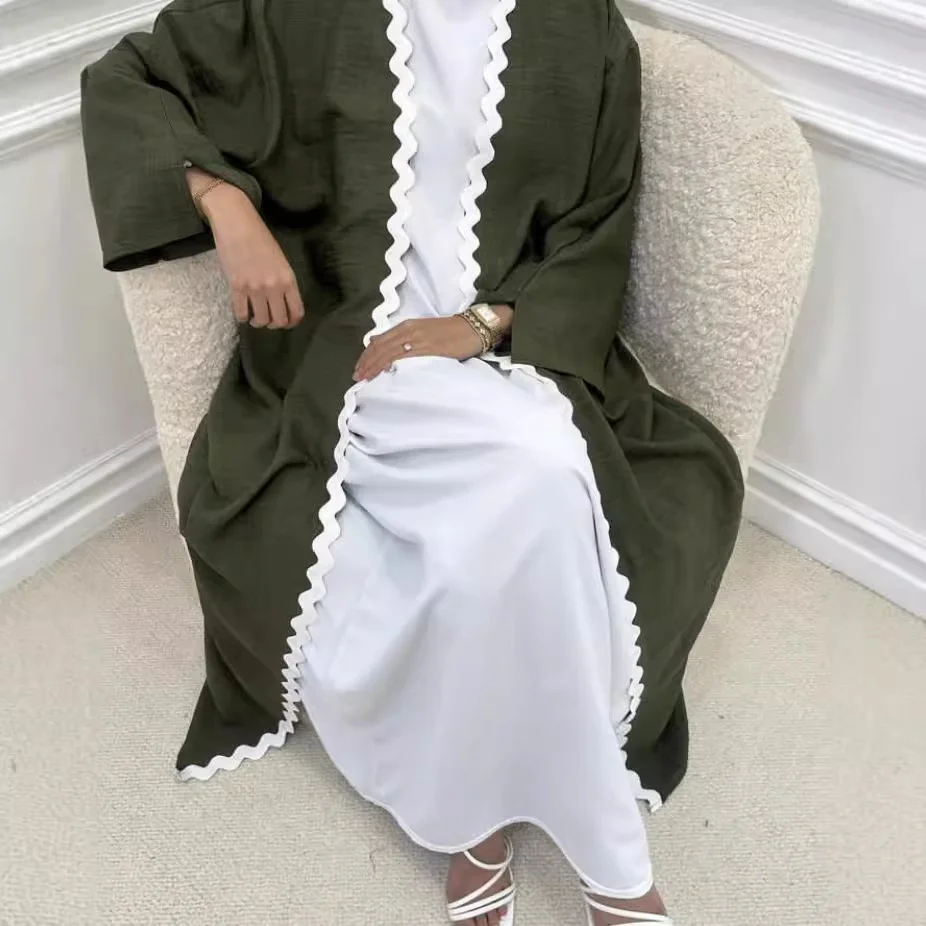 Ramadan Muslim Dress 2 Piece Sets Prayer Clothes For Women Abaya kimono Dubai Turkey Islam Kaftan Robe Femme Musulmane