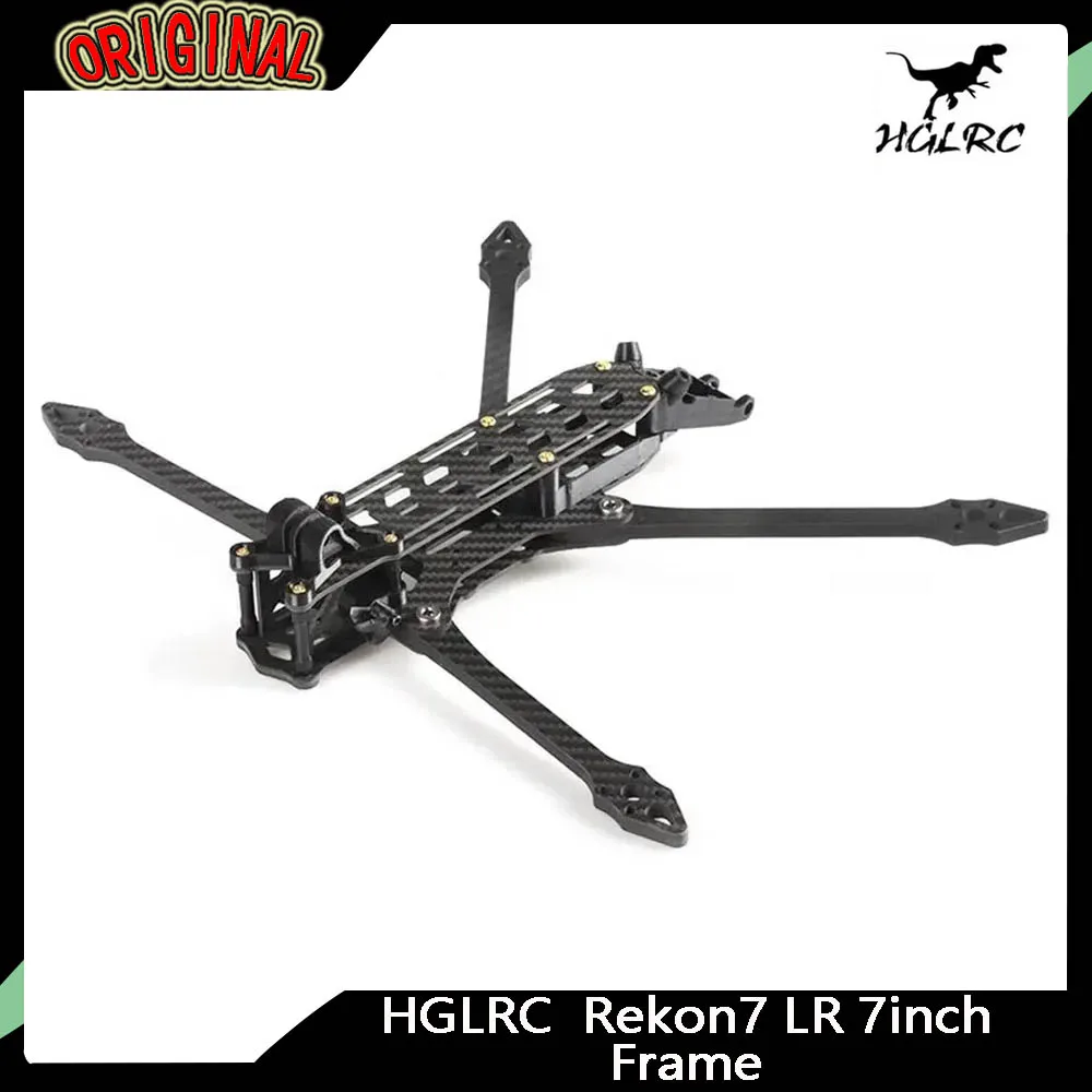 

HGLRC Rekon7 LR 324mm 7-inch Long-Range Frame Kit - 6mm Arm, 3K Carbon Fiber, 7-inch Prop Compatible for FPV Racing Drone Parts
