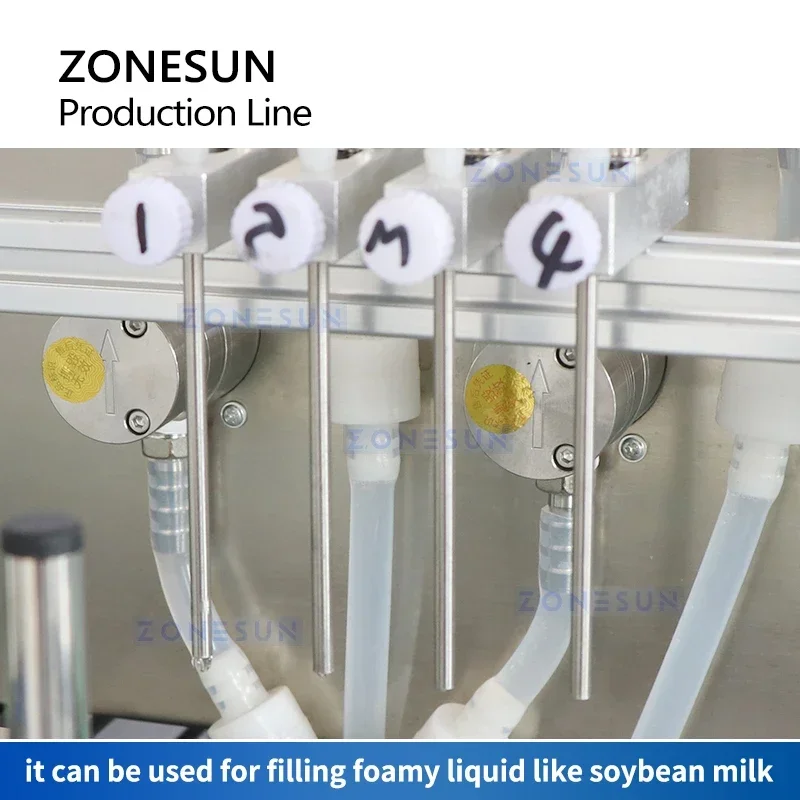 ZONESUN Linea di Imballaggio Bottiglia Automatica Olio Essenziale Spray Nebbia Riempimento Tappatura Etichettatrice Unscrambler Alimentatore ZS-FAL180D3