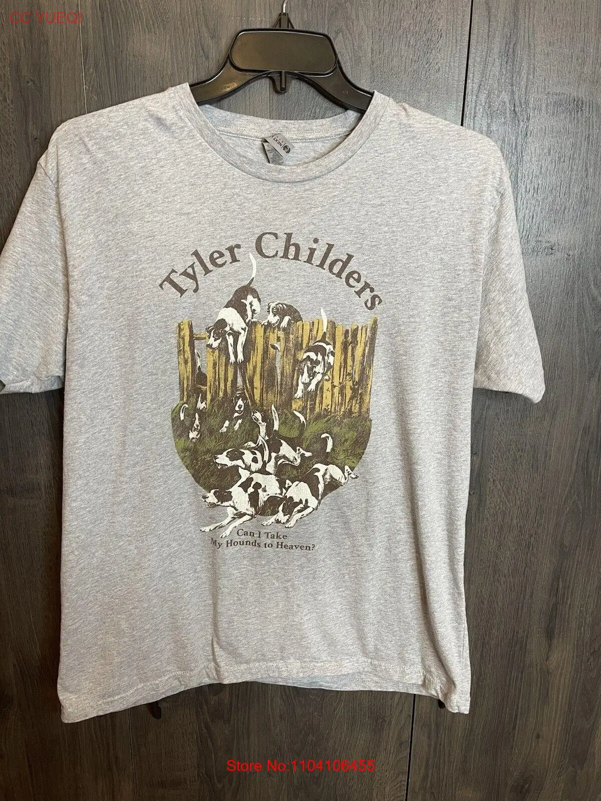 

Tyler Childers Can I Take My Hounds To Heaven T-Shirt Adult XL Gray