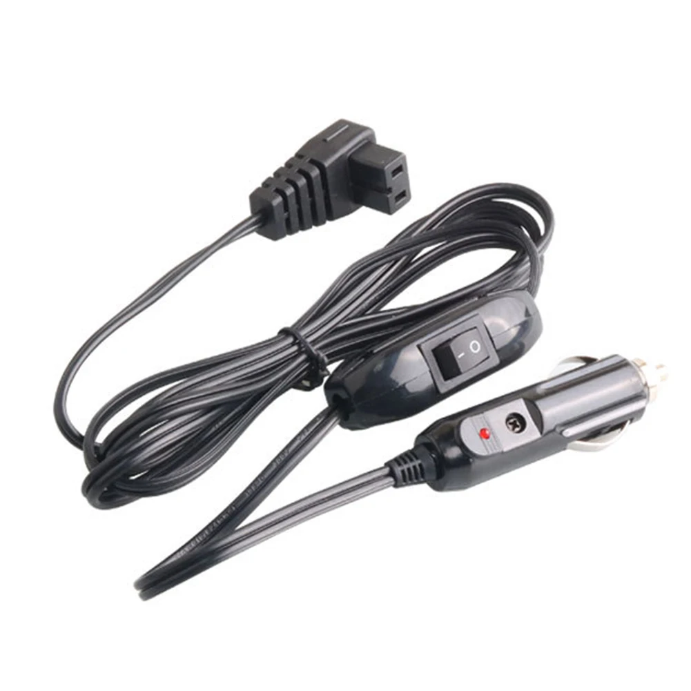 Traveling Black 12V Car Refrigerator Car Cooler Power Extension Cord Auto Charger Built-in Fuse PVC Pure Copper