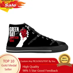 Days Punk Rock Band Music Singer Cool Funny Green Casual Cloth Shoes High Top Comfortable Breathable 3D Print Men Women Sneakers