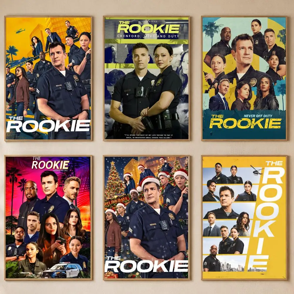 TV Series T-The Rookie Poster PP Self-Adhesive Wall Sticker Bedroom Gaming Cafe/Bar Vintage Aesthetic Decor Ideal Gift