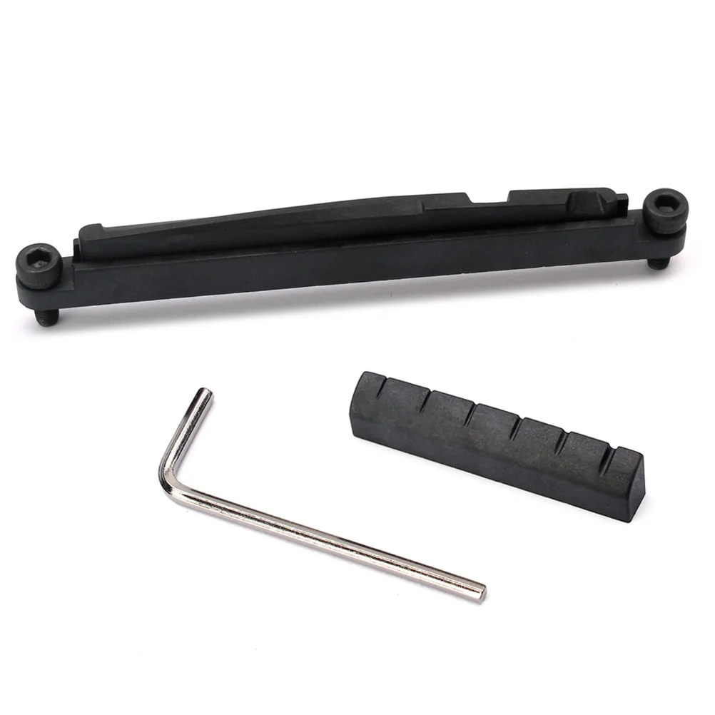 1 مجموعة قابل للتعديل العلوي السفلي الجوز عدة 81 مللي متر السكك الحديدية 6 مللي متر الارتفاع ل الغيتار الصوتية الشعبية استبدال أجزاء السرج جسر الملحقات #6