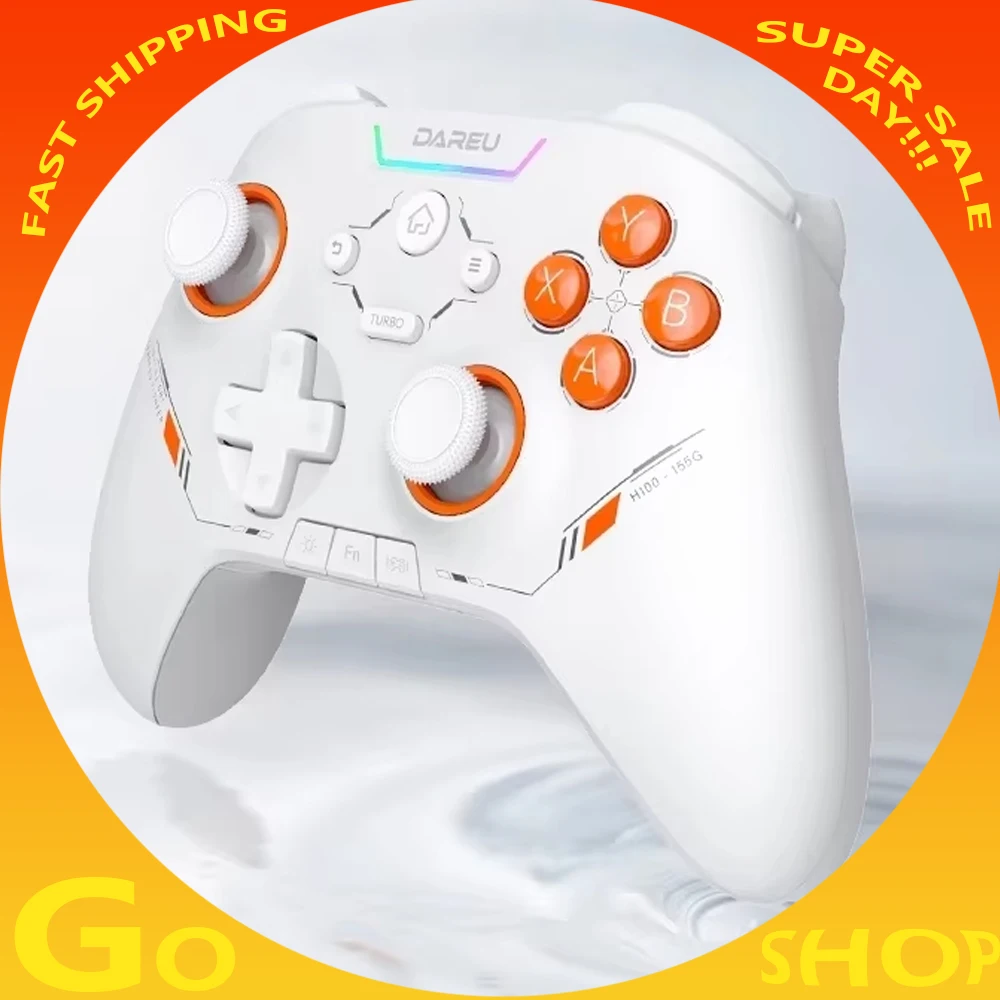 

New Dareu H100 Gamepad Three Mode Wireless Game Controller 1000Hz Polling Rate Hall Custom Trigger Gamepads For PC NS Smartphone