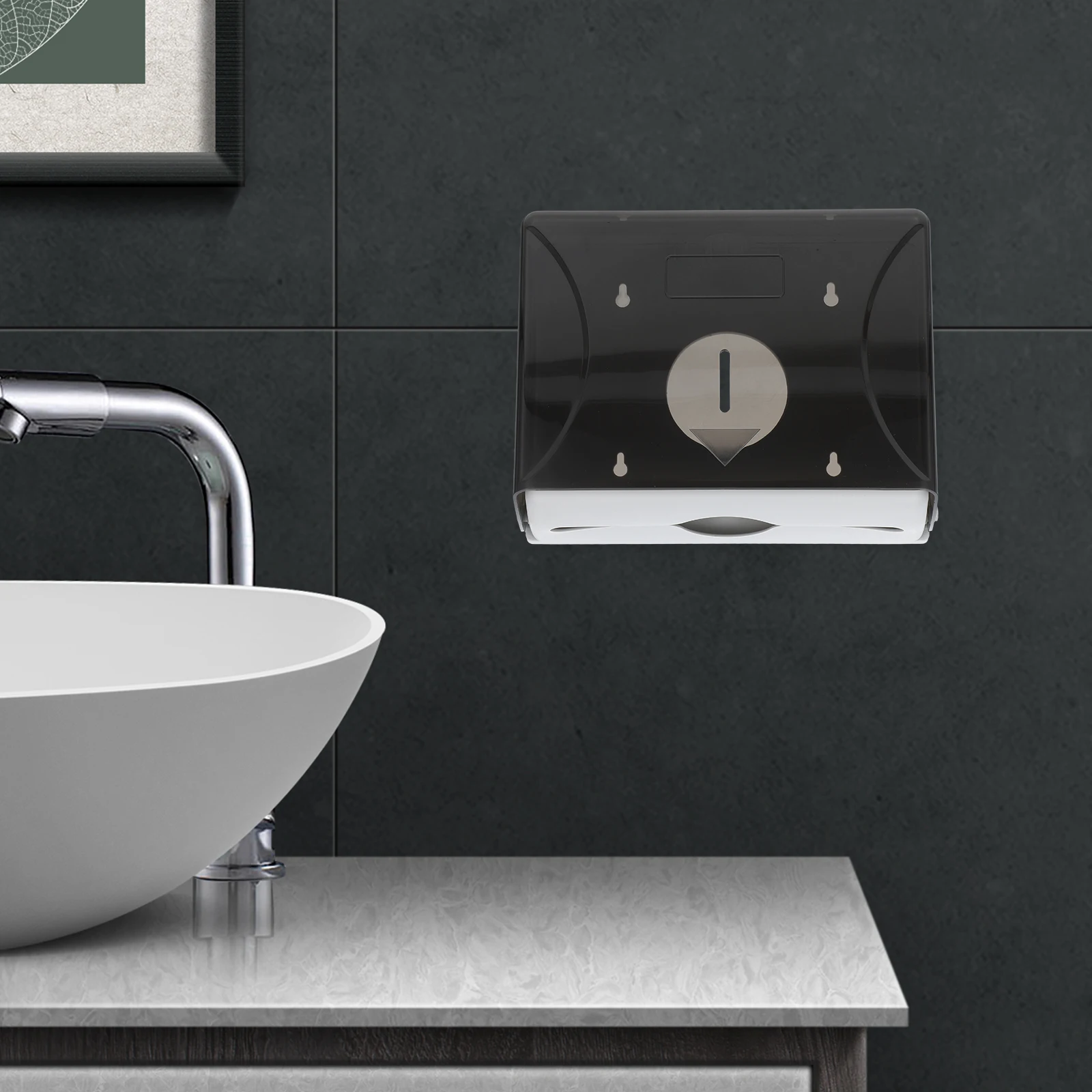

Automatic Paper Towel Dispenser Wall Mounted Stainless Steel Large Capacity Multi Roll Compatible with Centerpull for Bathroom