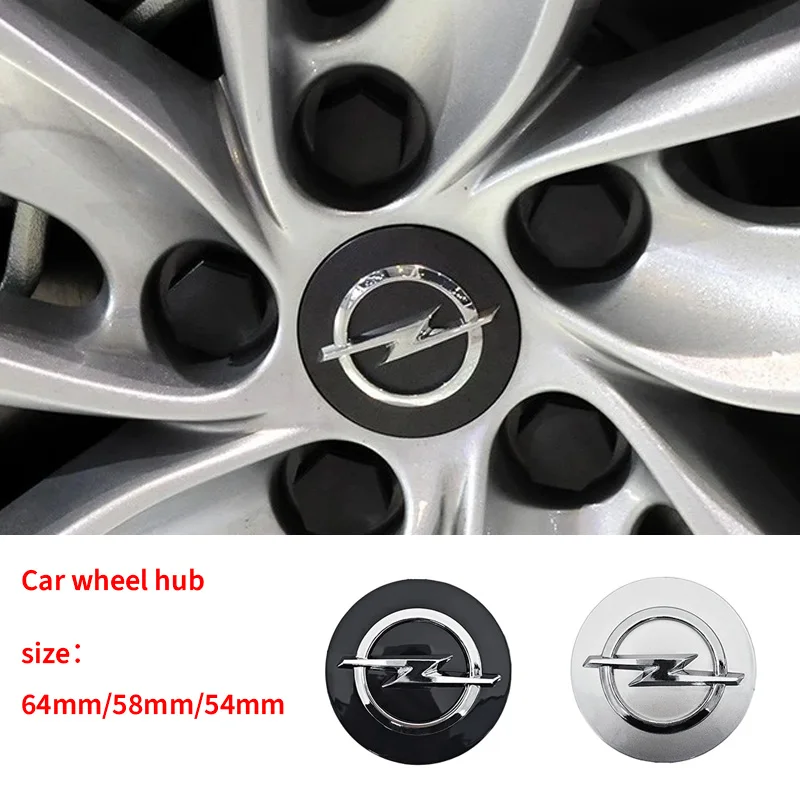 

4pc 54/58/64mm Car wheel hub cover, wheel center hub cover badge For Opel Astra H G J Insignia Mokka Zafira Corsa Vectra C D