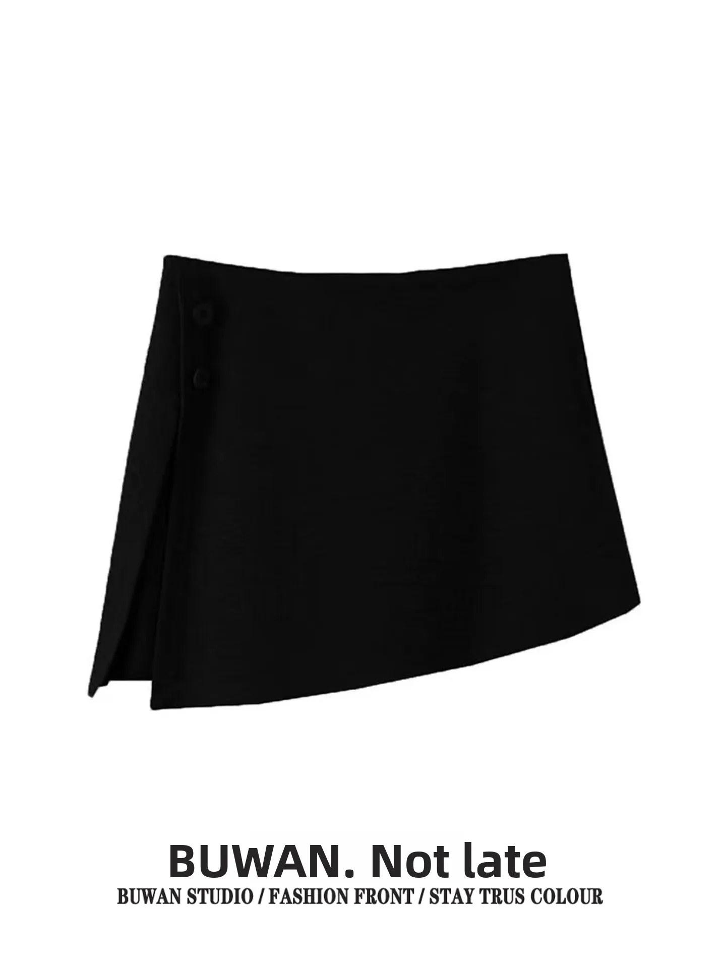 Decorative Button Oversized One-Piece Skirt Women's Spring Autumn Winter Outerwear Korean Style Atmosphere Layered Skirt