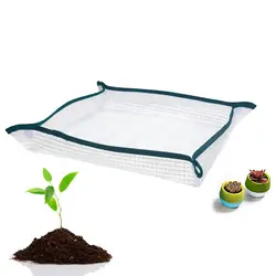 Umtopfen Matte Blumenerde Pflanzen Matte Reusable Tragbare Wasserdicht Transparent Mesh Blume Kissen Für Gartenarbeit Topf