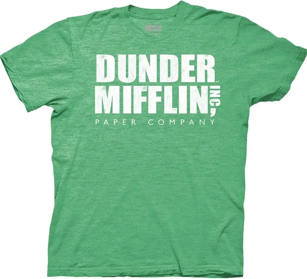 PEACEThe Office Men's Short Sleeve T-Shirt Dunder Mifflin Paper Company TV Sitcom Crew Neck Officially Licensed