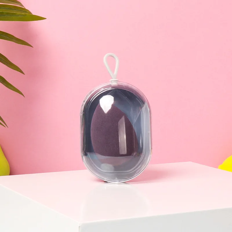 Beauty Egg พร้อมกล่องเก็บของโปร่งใสชุดแฟชั่นแต่งหน้าไข่ฟองน้ําเปียกและแห้งแต่งหน้าไข่