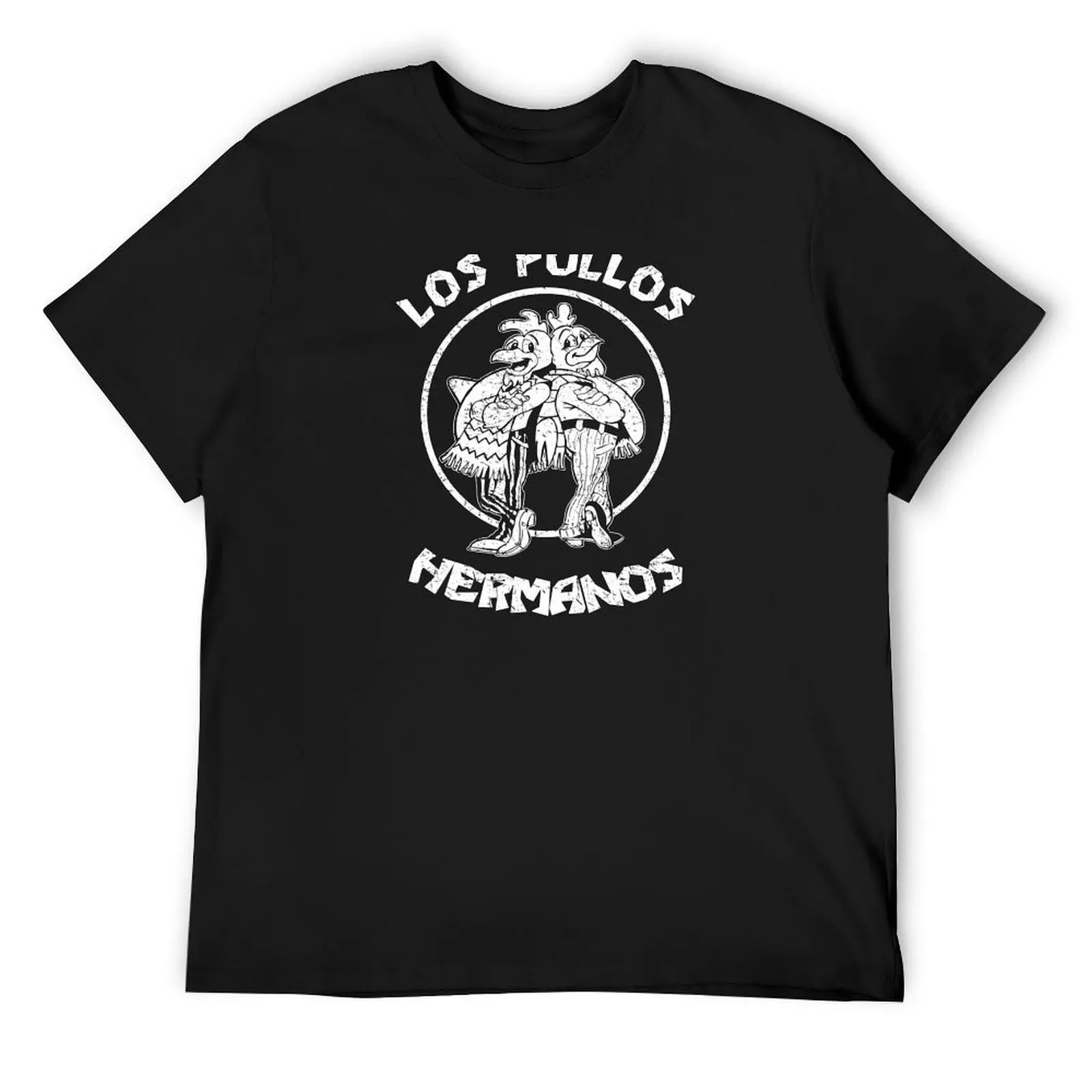 

Los Pollos Hermanos - Black and White - Distressed T-Shirt plain shirts graphic tee mens t shirt graphic