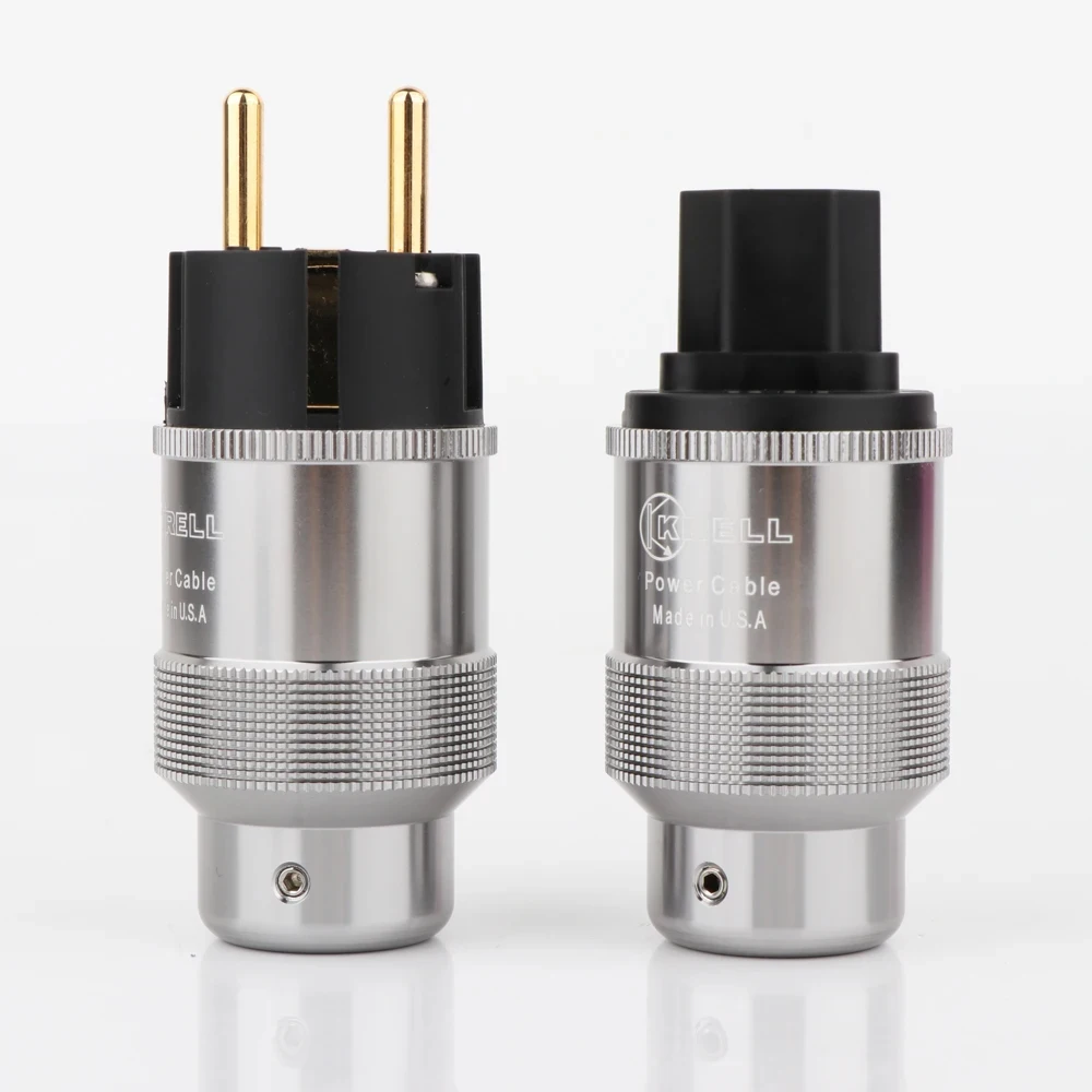 

Krell Hi-End Gold Plated US/EU Male Power Plug IEC C15 Audio Connector HiFi AC Power Cord Plugs for Power Amplifier Speaker