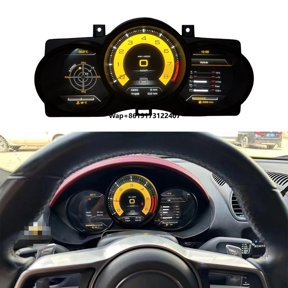 Latest Linux Upgrade Car Digital Dashboard  for  Macan 2010-2017 LCD Speedometer Gauge Instrument Cluster HD Display