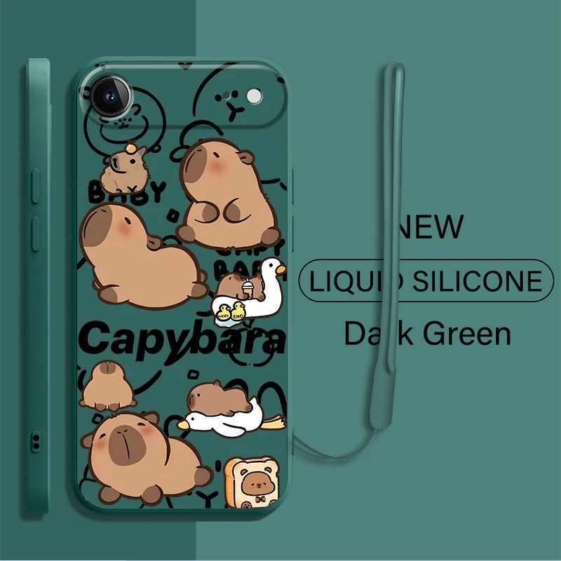 Phone Cover Case for Apple iPhone 17 Pro Max 15 12 Plus 13 Mini XS XR Air 11 16 7 8 Capybara Cute  view 3