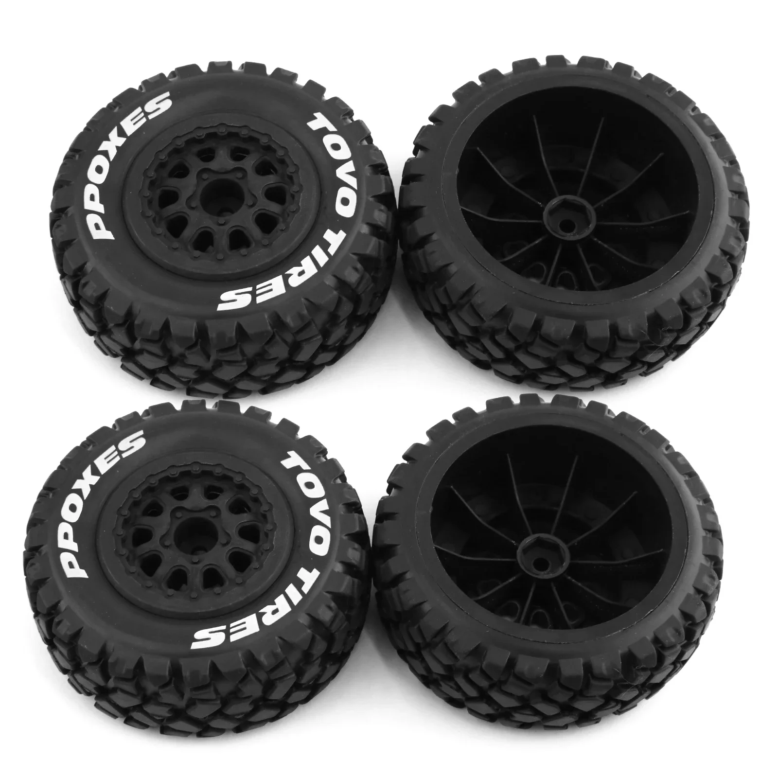 4szt 108mm 1/10 Short Course Truck Tire Wheel Tire 12mm Hex For Traxxas Slash Arrma Senton HuanQi 727 Vkar 10sc HPI HSP RC Car