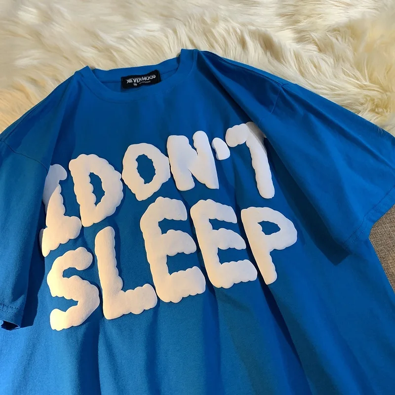 أعلى المرأة الشارع الحلو وجميل الكرتون جولة الرقبة قصيرة الأكمام تي شيرت إلكتروني الطباعة فضفاضة عارضة أعلى تي شيرت المعتاد