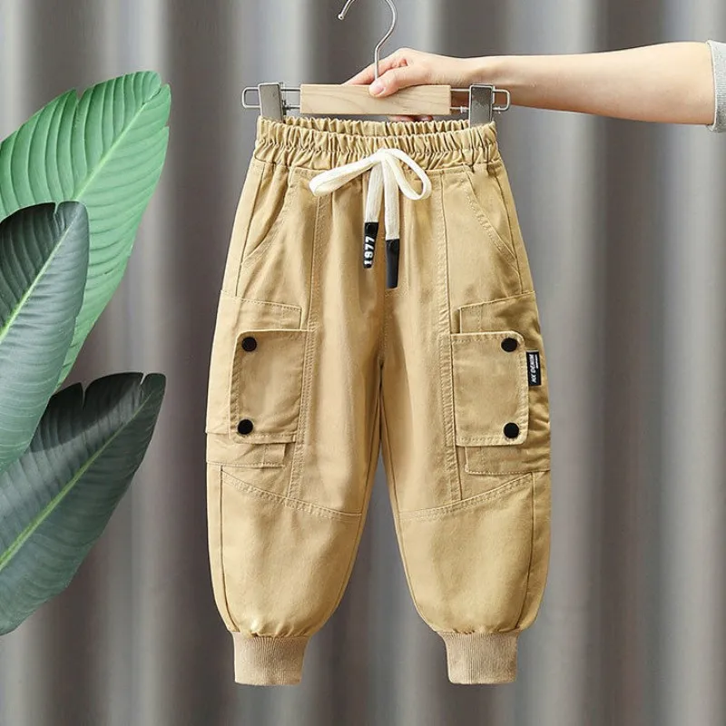 Spring Autumn Cotton Boys Pants Children Trousers Casual Kids Sports Pants Boys' casual pants cargo pants