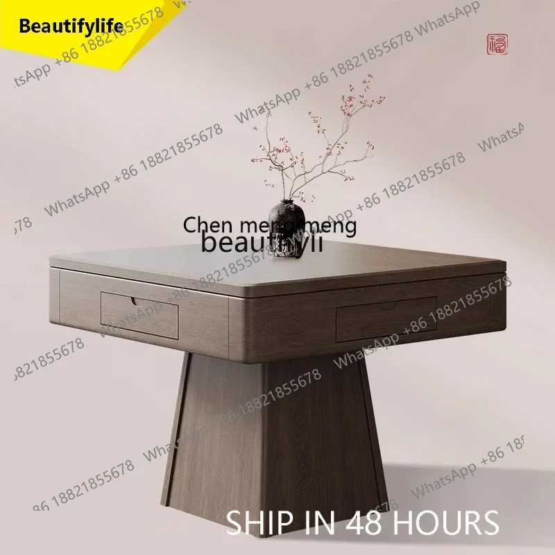 cn8350 ssMultifunctional mahjong table, dining table, dual-purpose integrated solid mahjong machine, automatic four-port machine