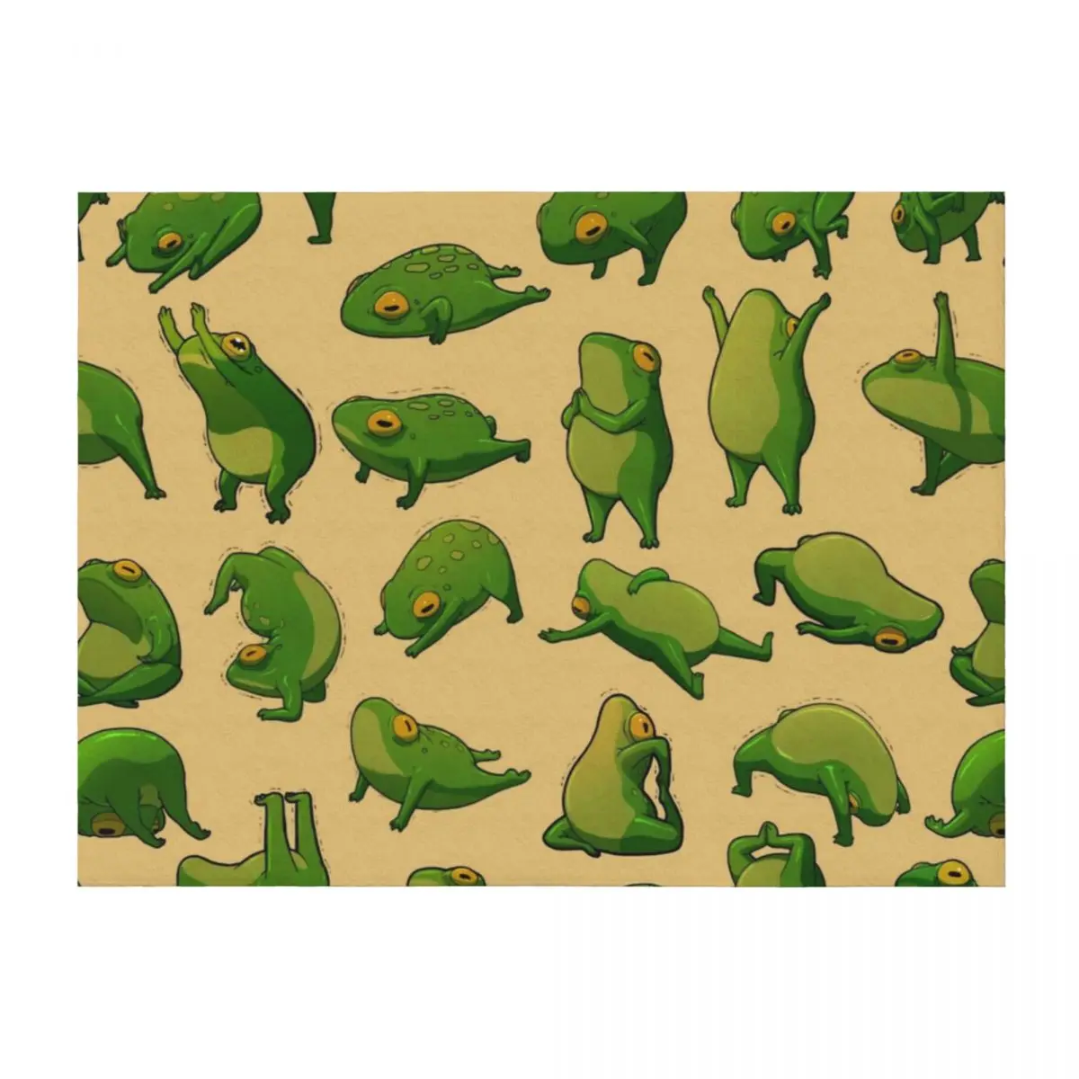 

Yoga Frogs Poster With Text Throw Blanket Sofa Quilt Luxury Designer Warm Blankets